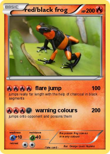 Pokemon red/black frog