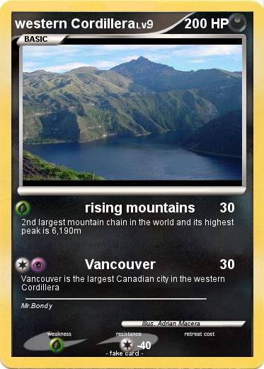 Pokemon western Cordillera