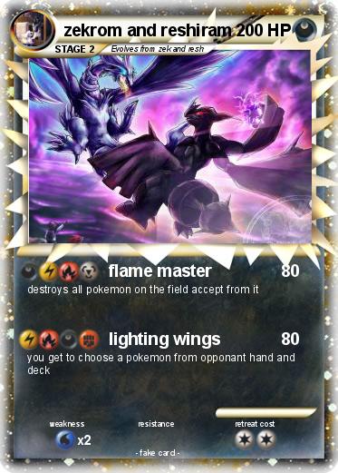Pokemon zekrom and reshiram