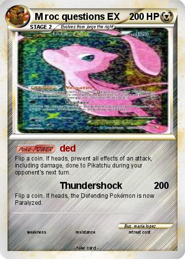 Pokemon M roc questions EX