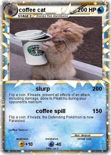 Pokemon coffee cat