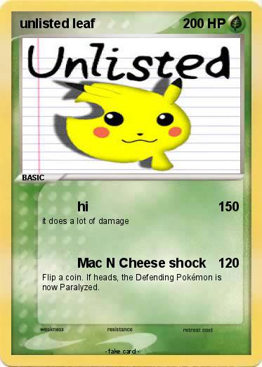 Pokemon unlisted leaf