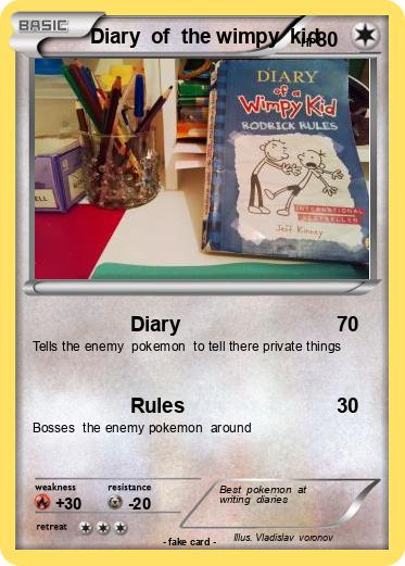 Pokemon Diary  of  the wimpy  kid