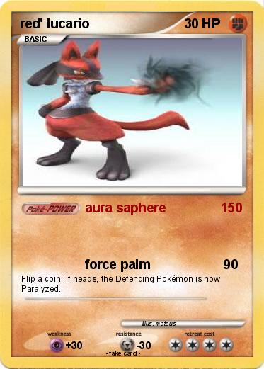 Pokemon red' lucario