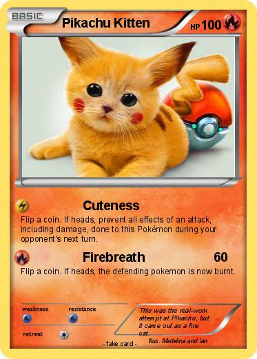 Pokemon Pikachu Kitten