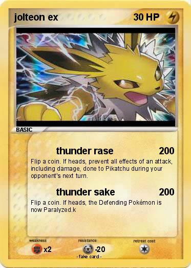 Pokemon jolteon ex