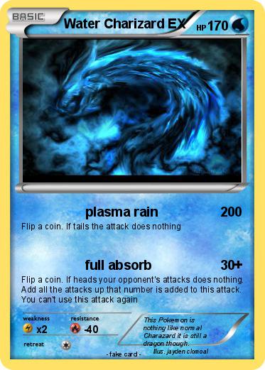 Pokemon Water Charizard EX