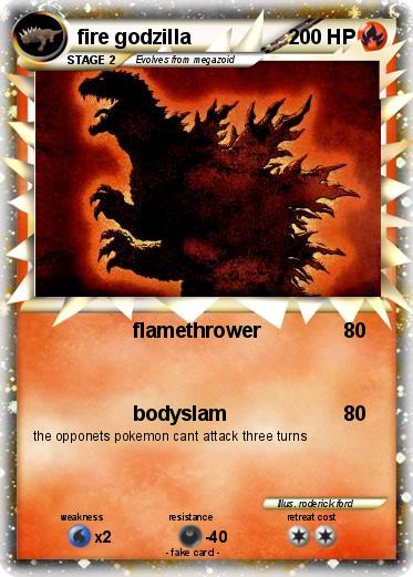 Pokemon fire godzilla