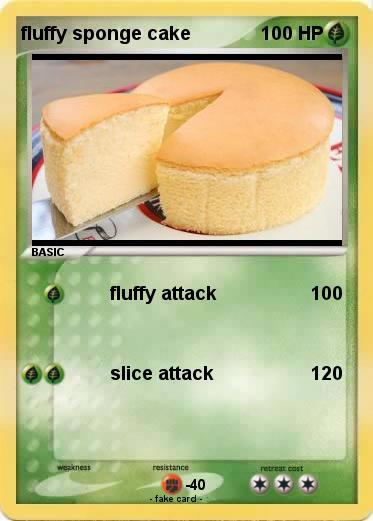 Pokemon fluffy sponge cake