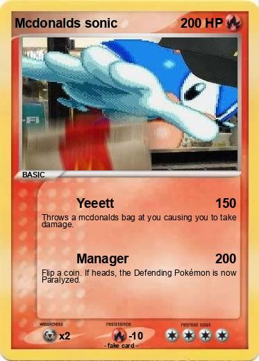 Pokemon Mcdonalds sonic