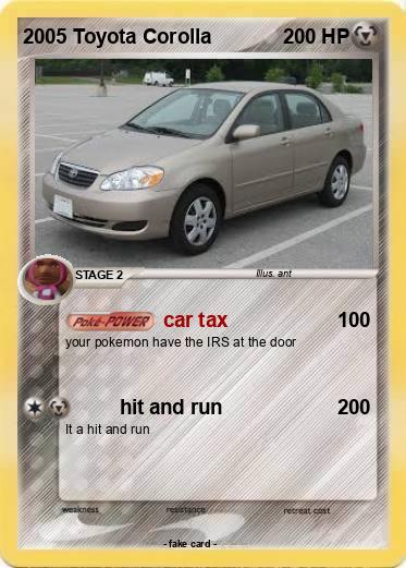 Pokemon 2005 Toyota Corolla