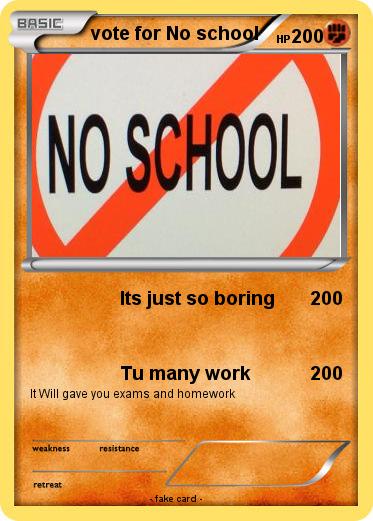 Pokemon vote for No school