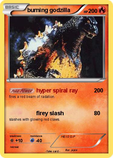 Pokemon burning godzilla
