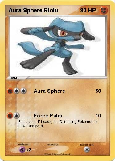 Pokemon Aura Sphere Riolu