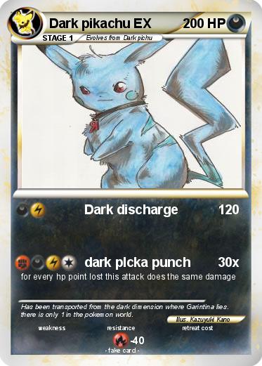 Pokemon Dark pikachu EX