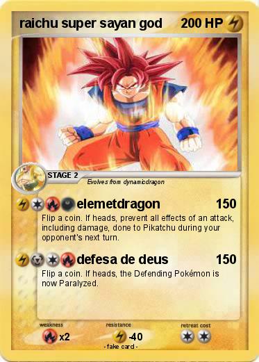 Pokemon raichu super sayan god