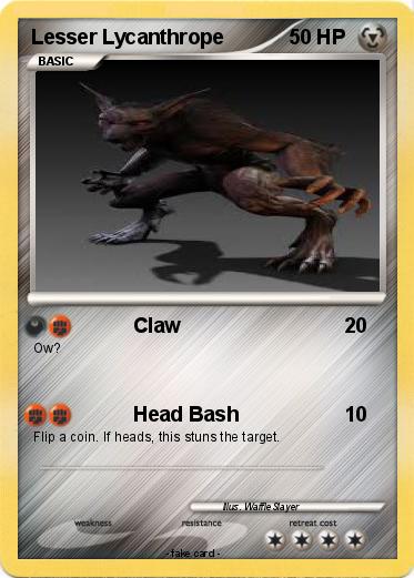 Pokemon Lesser Lycanthrope