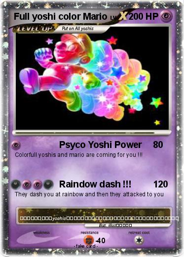 Pokemon Full yoshi color Mario