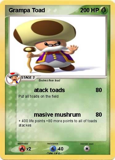 Pokemon Grampa Toad