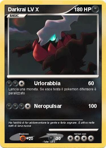 Pokemon Darkrai LV X