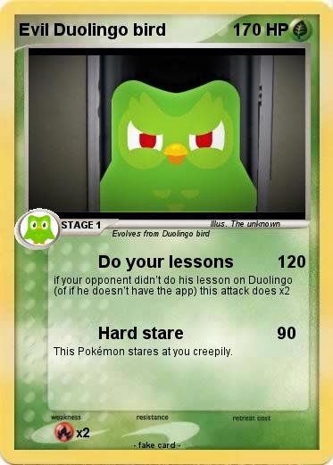 Pokemon Evil Duolingo bird