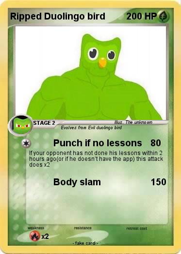 Pokemon Ripped Duolingo bird