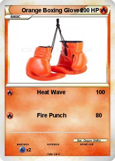 Pokemon Orange Boxing Gloves