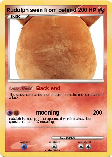 Pokemon Rudolph seen from behind