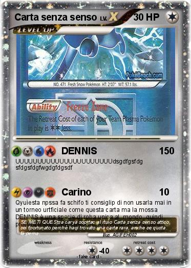 Pokemon Carta senza senso