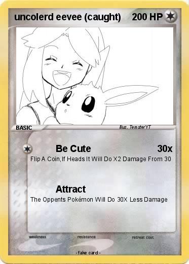 Pokemon uncolerd eevee (caught)