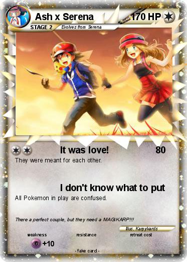 Pokemon Ash x Serena