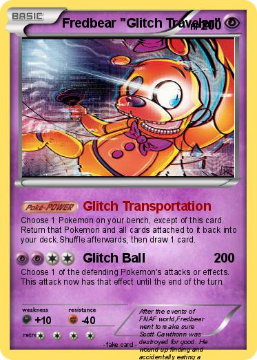 Pokemon Fredbear "Glitch Traveler"