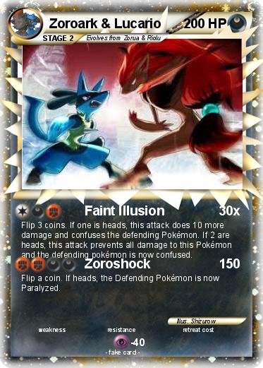 Pokemon Zoroark & Lucario