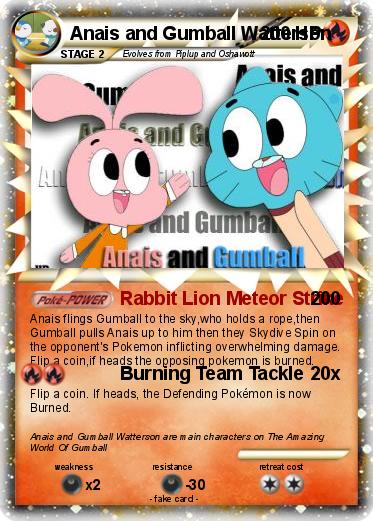 Pokemon Anais and Gumball Watterson