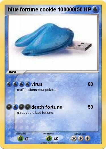 Pokemon blue fortune cookie 100000