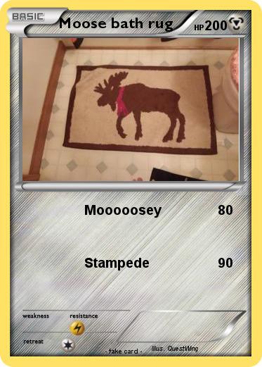 Pokemon Moose bath rug