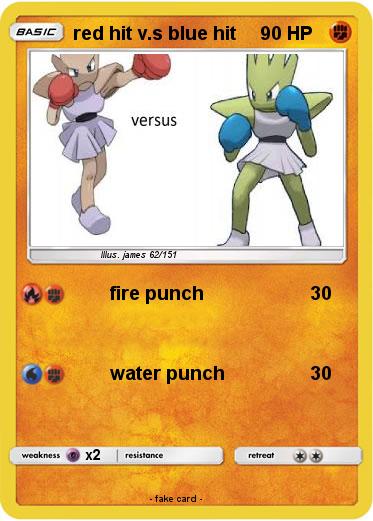 Pokemon red hit v.s blue hit