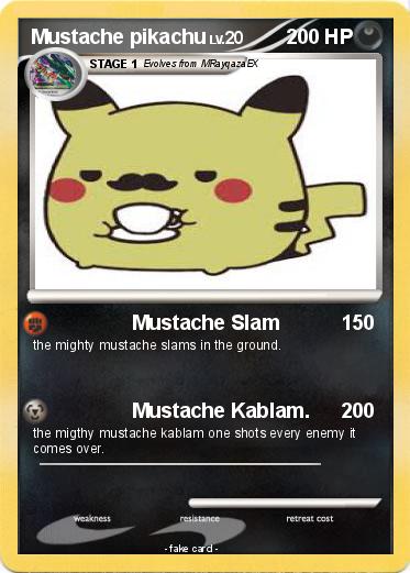Pokemon Mustache pikachu