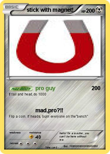 Pokemon stick with magnet!