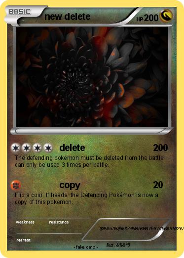 Pokemon new delete