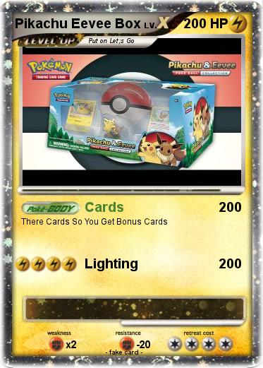 Pokemon Pikachu Eevee Box