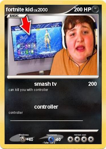 Pokemon fortnite kid
