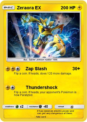 Pokemon Zeraora EX