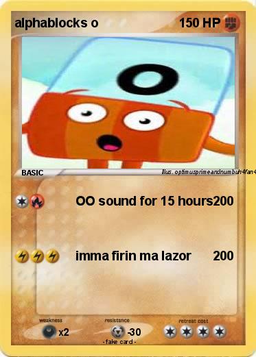 Pokemon alphablocks o