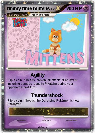 Pokemon timmy time mittens