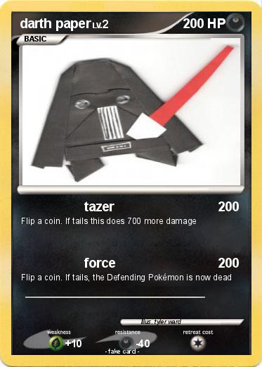Pokemon darth paper