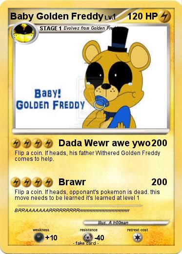 Pokemon Baby Golden Freddy