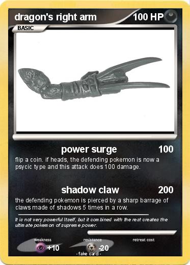 Pokemon dragon's right arm