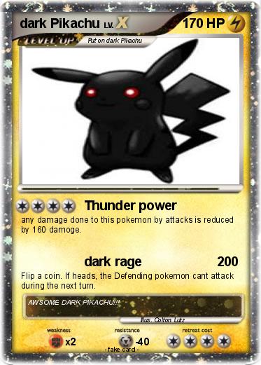 Pokemon dark Pikachu