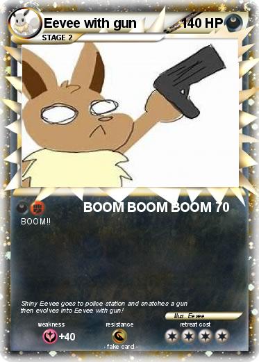 Pokemon Eevee with gun